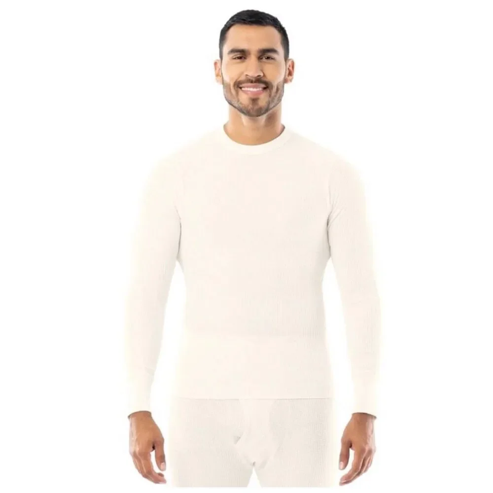 Indera Traditional Long Johns - Thermal Long Sleeve - Natural - Men Size XL